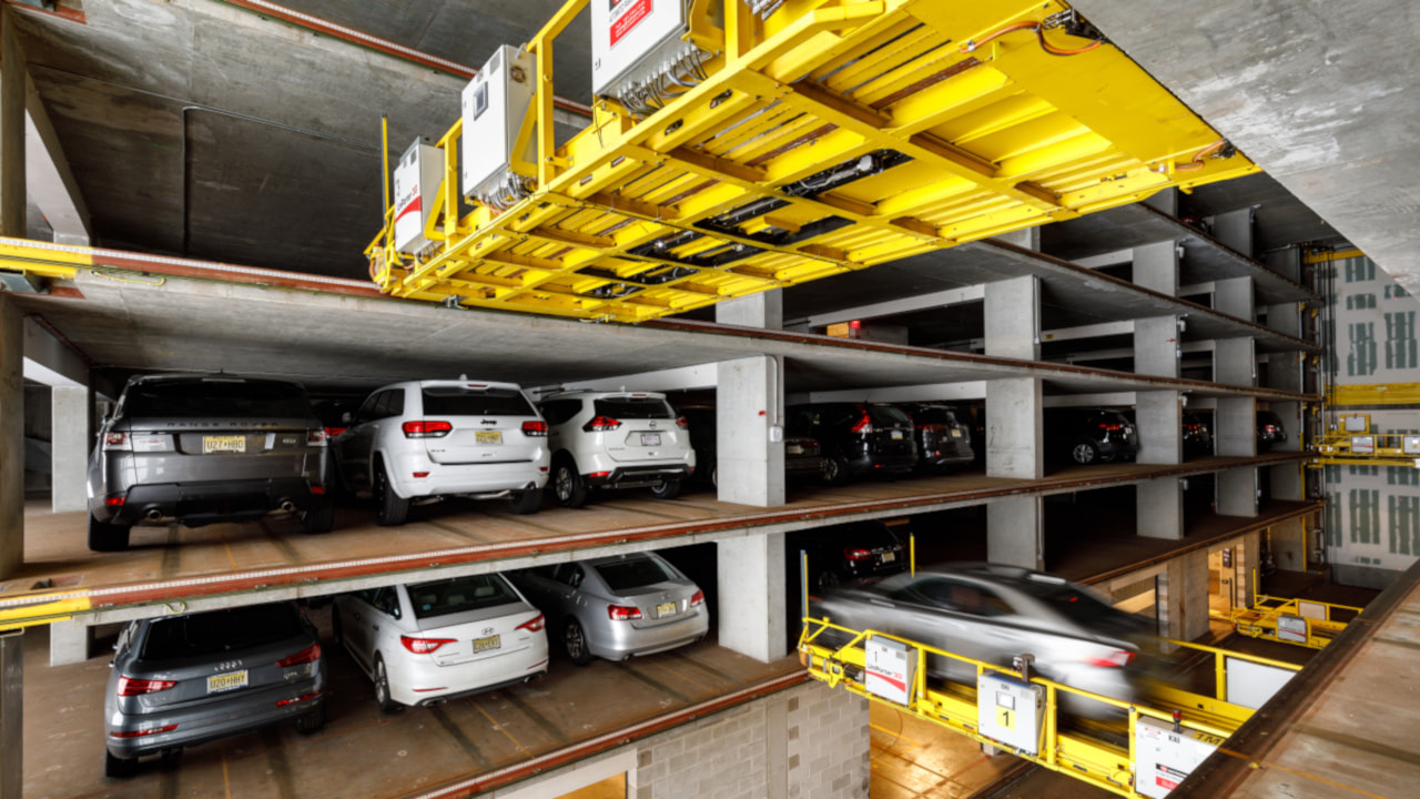 Utron's Autmated parking system - a look from the inside