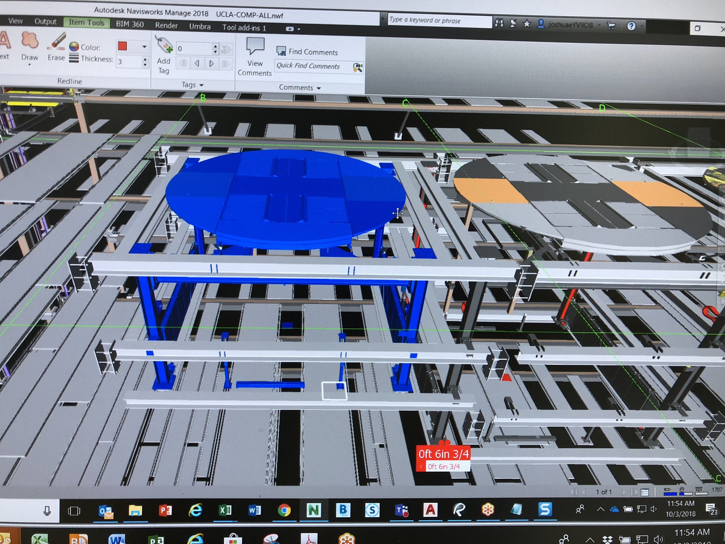 BIM 3D design for the new automated parking system at UCLA medical center