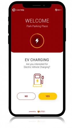 semi-automated parking mobile app with ev charging