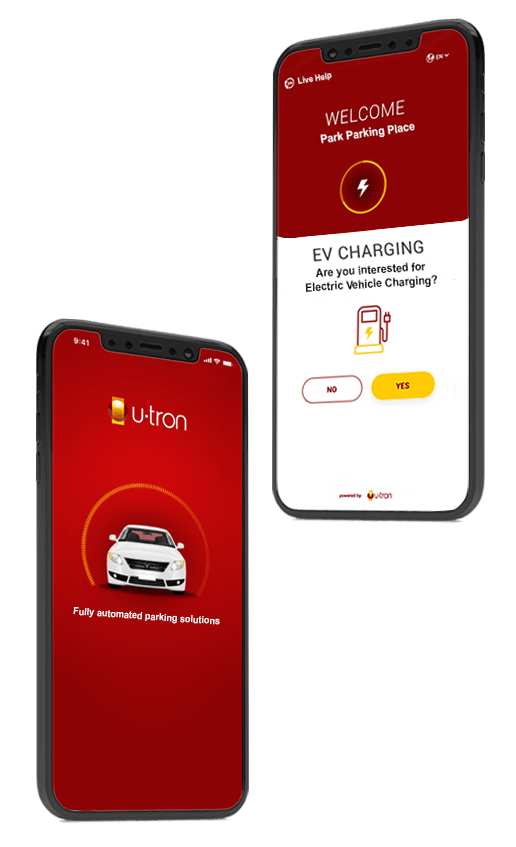 U-tron automated parking app special features