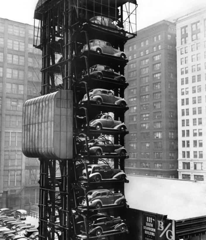 Historical pictures of Mechanical parking. Thoise were not Automated systems.